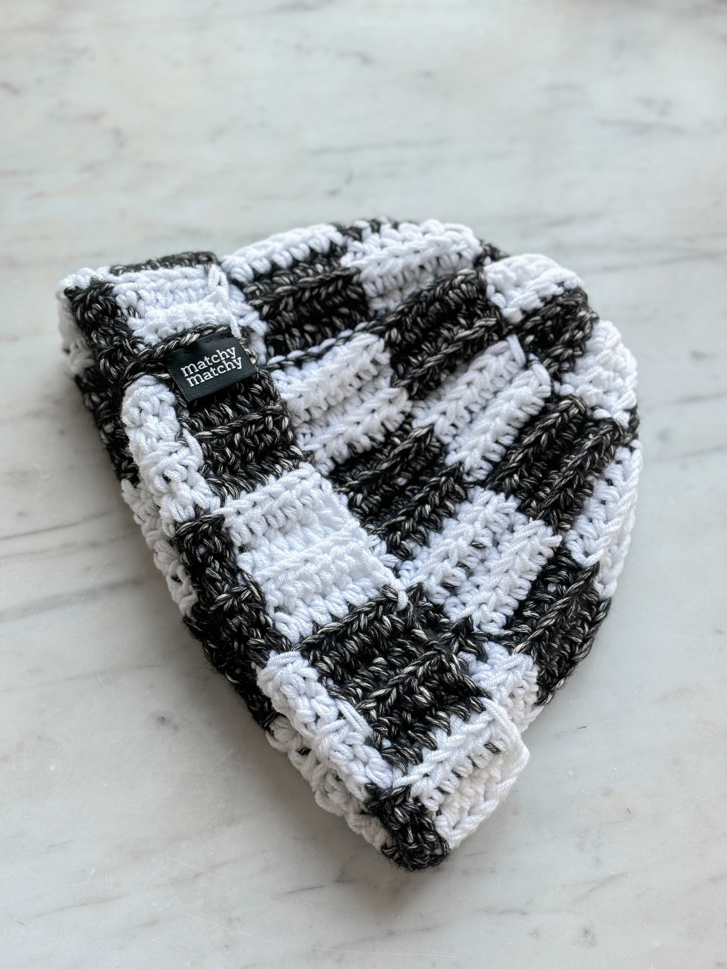 格仔冷帽 Checkered beanie