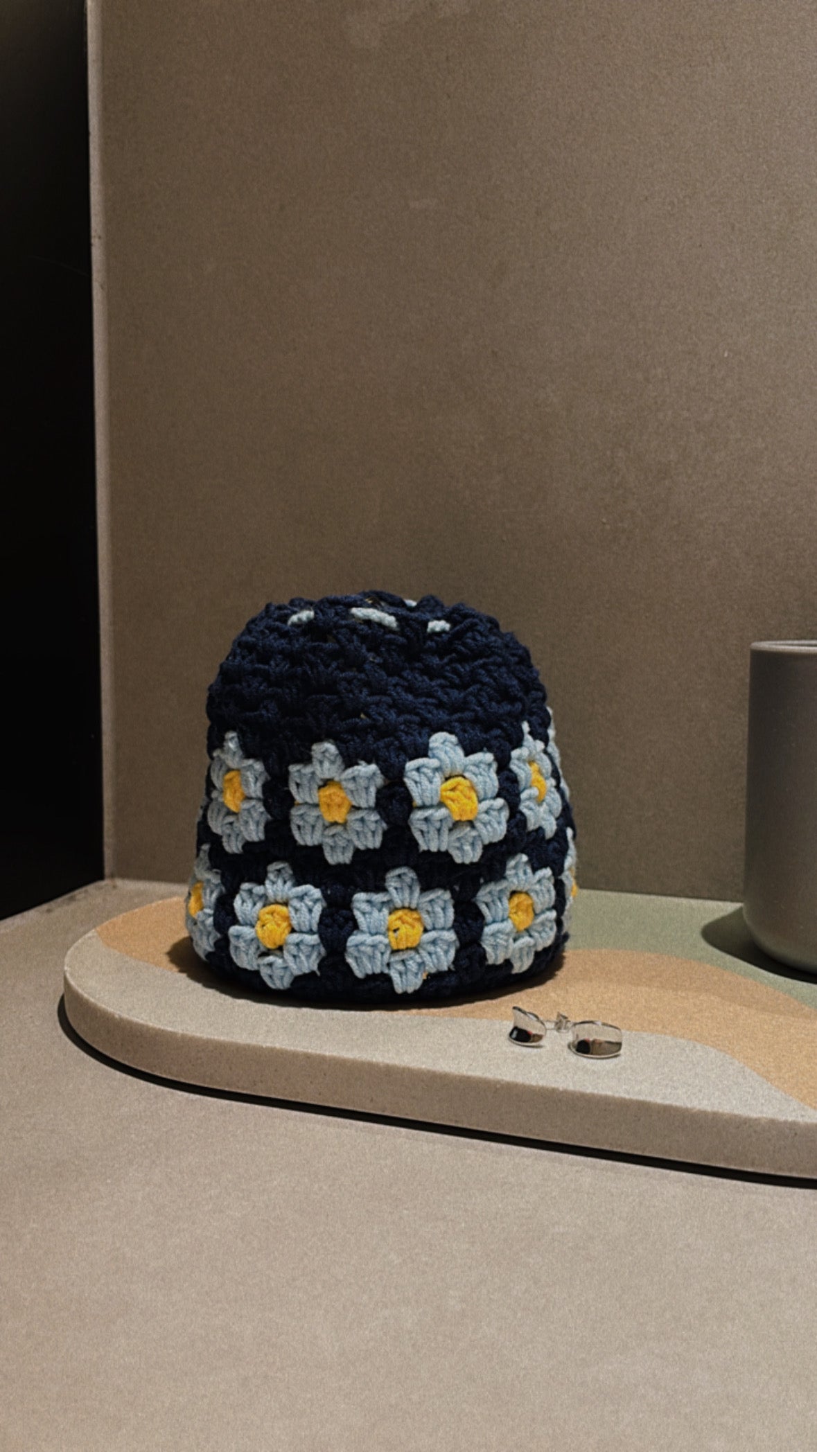 小花多用途束口袋  Floral Drawstring Bucket Pouch