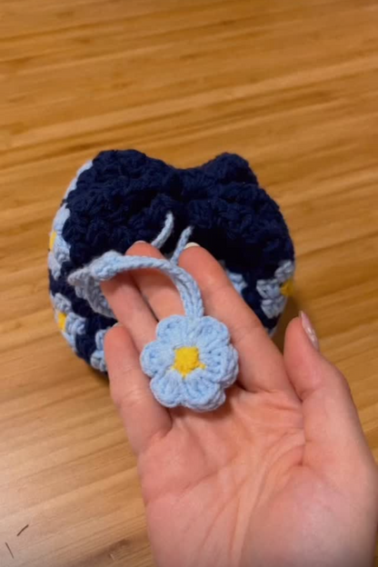 小花多用途束口袋  Floral Drawstring Bucket Pouch