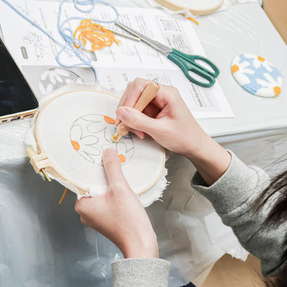 【俄羅斯刺繡】雛菊杯墊工作坊