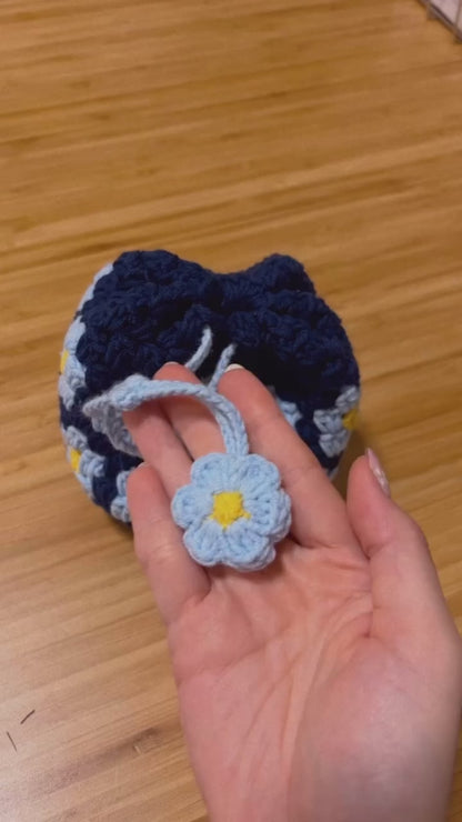 小花多用途束口袋  Floral Drawstring Bucket Pouch